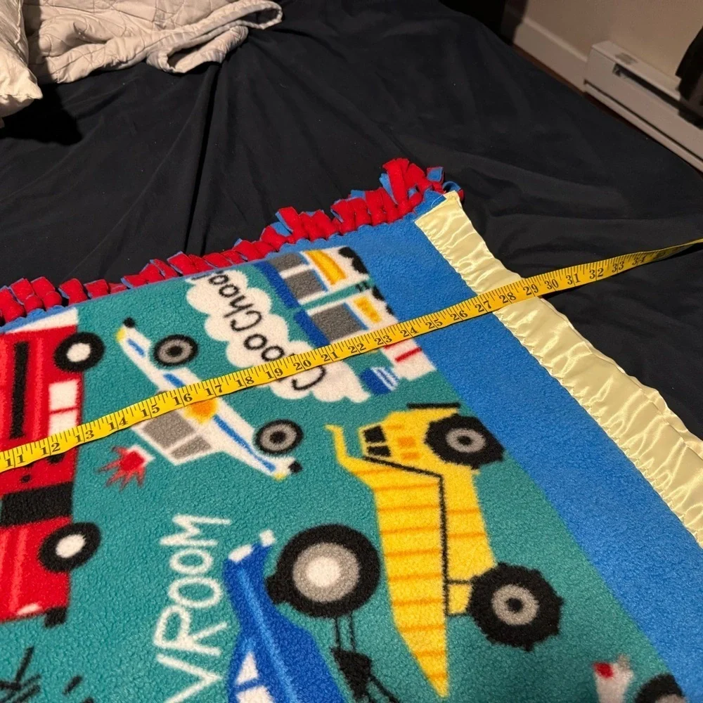 Boys Custom One of A Kind Trucks Blanket. Firetrucks police and more
